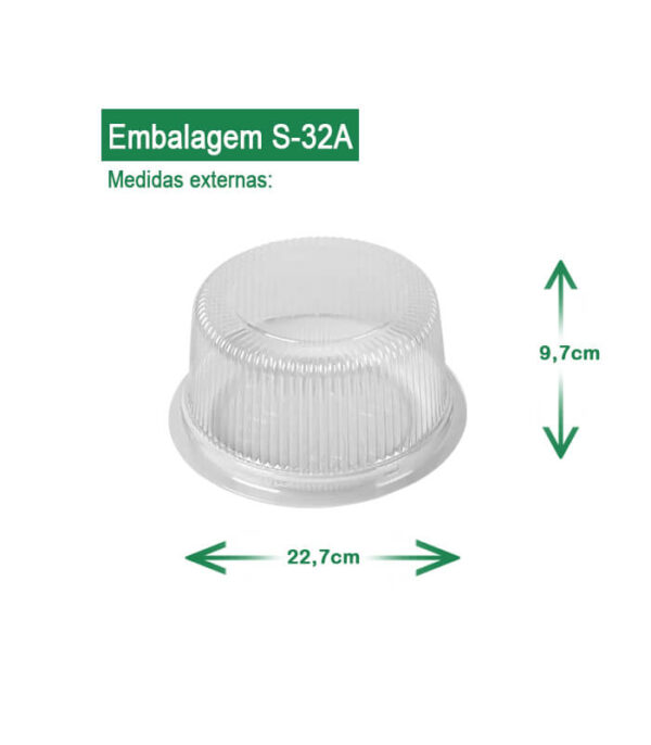 embalagem cristal embalagem para bolo embalagem sanpack embalagem s-32a AV Embalagens.