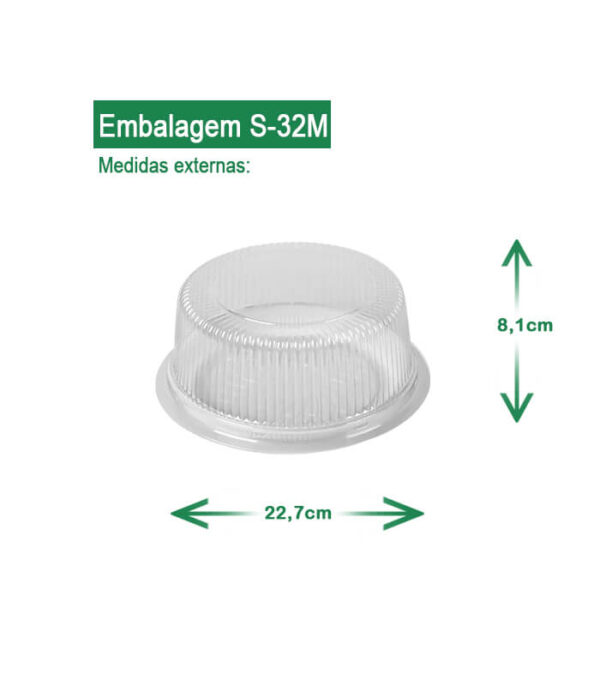 embalagem cristal embalagem para bolo embalagem sanpack embalagem s-32m AV Embalagens.