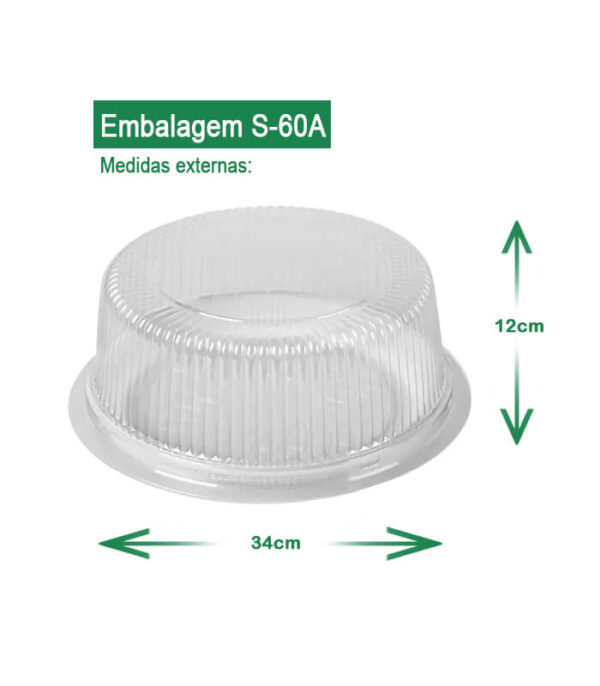 embalagem cristal embalagem para bolo embalagem sanpack embalagem s-60a AV Embalagens.