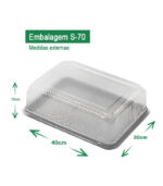 embalagem sanpack embalagem meio bolo embalagem para torta s-70 AV Embalagens.