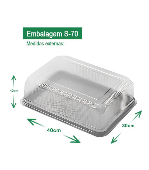 embalagem sanpack embalagem meio bolo embalagem para torta s-70 AV Embalagens.