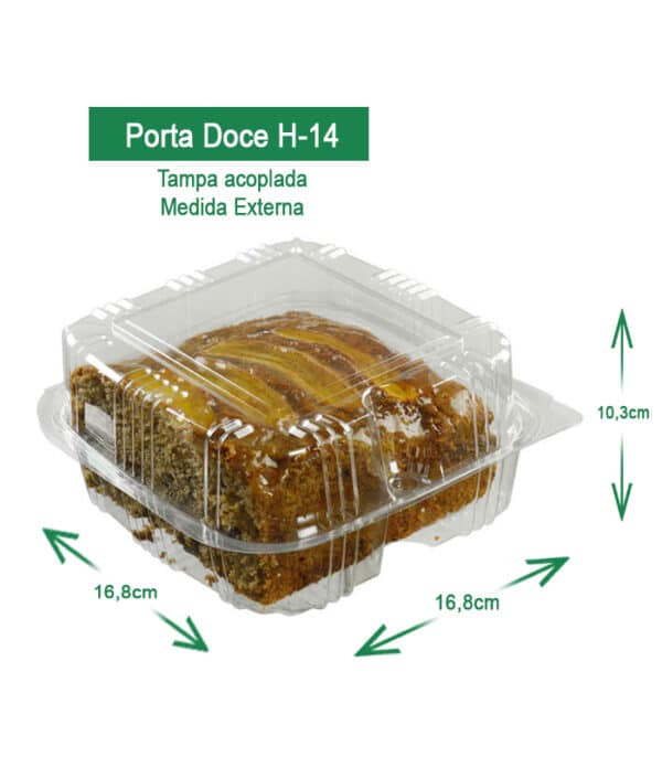 Embalagem cristal H-14 para torta salada e outros tipos de alimentos AV Embalagens.