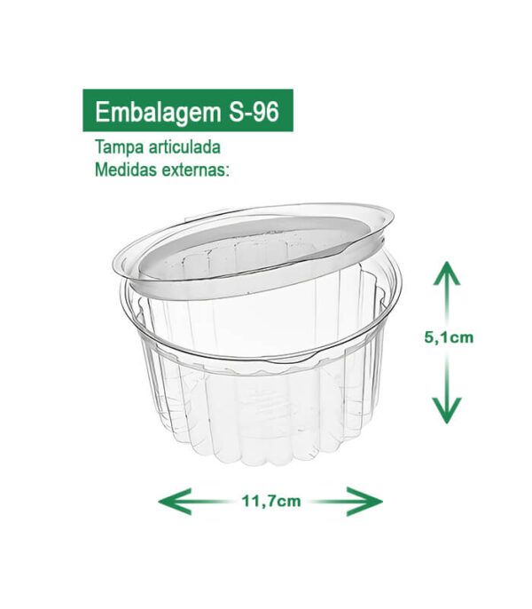 embalagem sanpack embalagem bolo embalagem para torta s-96 350ml AV Embalagens.