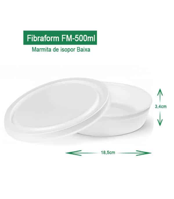 marmita de isopor para refeições, marmita térmica marmitex 500ml fibraform AV Embalagens.