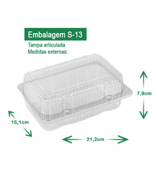 embalagem cristal embalagem sanpack embalagem para bolo embalagem cristal s-13 AV Embalagens.