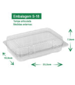 embalagem cristal embalagem sanpack embalagem para bolo embalagem cristal s-18 AV Embalagens.