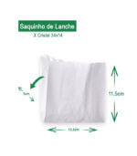 saquinho de lanche 34x14 saco x cristal 33x14 AV Embalagens.