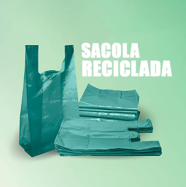 embalagens sacolas plásticas sacolas recicladas